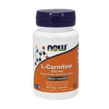NOW Л-карнитин L-Carnitine NOW 500mg. , 60 VCaps, 2057