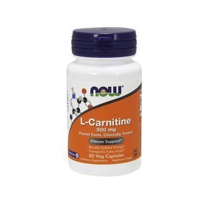 NOW Л-карнитин L-Carnitine NOW 500mg. , 60 VCaps, 2057