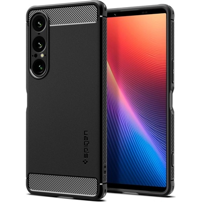 Spigen Удароустойчив кейс за Sony Xperia 1 VII от Spigen Rugged Armor - Matte Black (8800283306521)