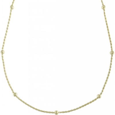 InfinitySilver Stříbrný řetízek s kuličkami pozlacený 1201025BG45
