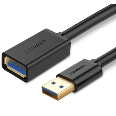 UGREEN USB удължител Ugreen "US129" USB 3.0 (T) към USB 3.0 (M) 1м черен "10368" - 6957303813681 (10368)