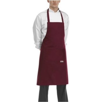 EGOchef Kuchařská zástěra ke krku mikrovlákno s kapsou bordová 70x90cm E-6103003E