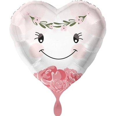 Amscan Balón fóliový srdce nevesta rozlúčka so slobodou 43 cm 4061859001774