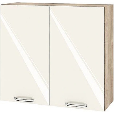 ИРИМ Горен кухненски шкаф Сити АРФ-Крийм гланц-11-4 80 см