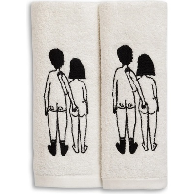 helen b Ručník pro hosty Naked couple back – set 2 ks, bílá barva, textil – Hledejceny.cz