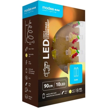 Modee Lighting LED dekorácia 10 LED 90cm štipce hviezdičky 2xAA batérie