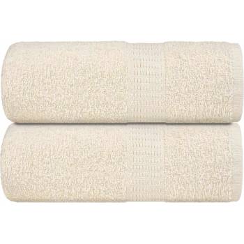vidaXL Кърпи за гости FROGN 2 бр. кремави 30x50 см 360 г/м2 (136995)