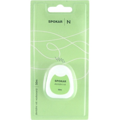 Spokar Voskovaná zubná niť 50 m x 2 ks