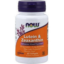 NOW Lutein & Zeaxanthin zdraví očí 60 softgel kapsúl