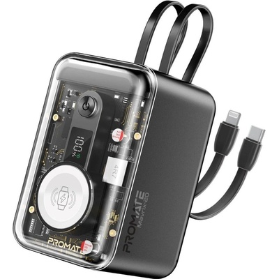 Promate Външна батерия ProMate, Mavrix-20. Black 20000mAh Transpare (6959144066134)