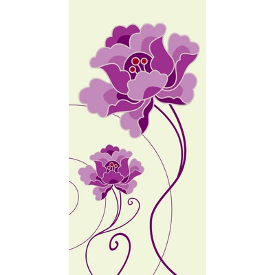 Dimex S-331 vliesová fototapeta na zeď Flowers violet rozměry 110 x 220 cm