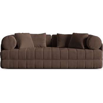 Cosmopolitan Design Кафяв кадифен сгъваем диван 206 cm Kemi - Cosmopolitan Design (COS_3SF_44_F1_KEMI2)