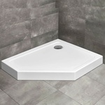 Radaway Петоъгълно душ корито Radaway Doros PT E Compact 100x80 см бяло акрилно дясно (SDRPTP1080-05R)