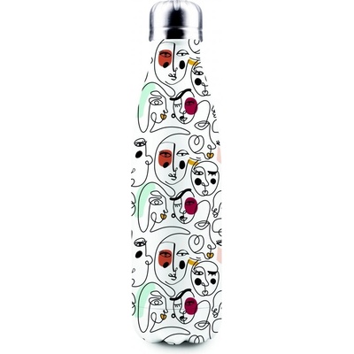 Easy Life Cestovní lahev Modernism 500 ml bílá černá