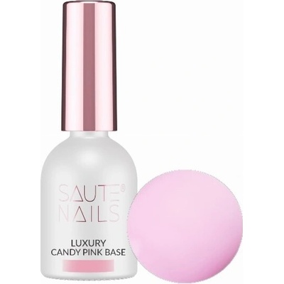 SAUTE NAILS Hybridný podkladový lak na nechty LUXURY BASE 8ml CANDY PINK