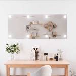 vidaXL Стенно огледало с LED лампи 40x100 см стъкло правоъгълно (3189154)