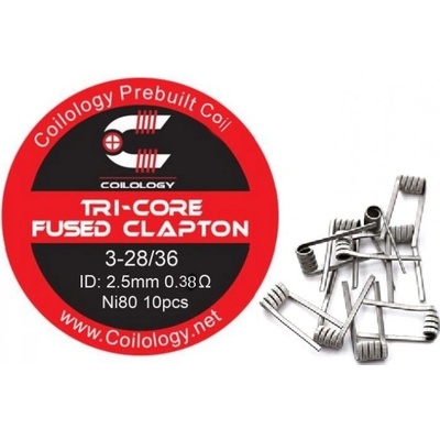 Coilology Tri-Core Fused Clapton predmotané špirálky Ni80 0,38ohm 10ks