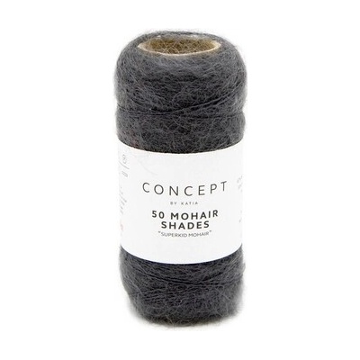 50 MOHAIR SHADES Katia Farby 50 MOHAIR: 5 antracitová - VÝPREDAJ