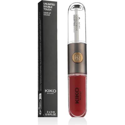 KIKO Milano Unlimited Double Touch dlhotrvajúci tekutý rúž 110 Spicy Rose 6 ml
