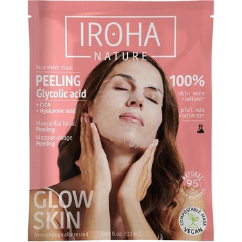Iroha Nature Пилинг маска за лице с гликолова киселина, 23 ml