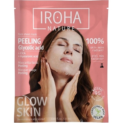 Iroha Nature Пилинг маска за лице с гликолова киселина, 23 ml