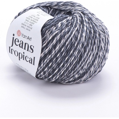 Yarn Art příze Jeans Tropical 611 černá, šedá, bílá