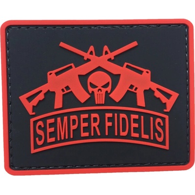 WARAGOD Semper Fidelis PVC nášivka, červená