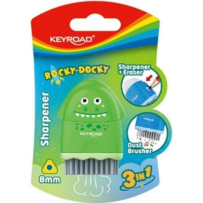 Struhadlo KEYROAD ROCKY-DOCKY plastové s nádobou na odpad, blistr, mix barev
