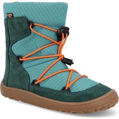 Chlapecké zimní barefoot boty TEX TRACK WOOL Petroleum G3160251-3