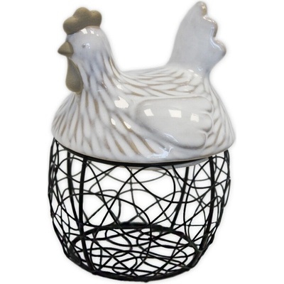 Slepice dóza porcelán/kov 14,4cm – Zboží Dáma
