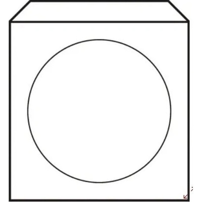 Obálky na CD 125x125 s okienkom 50 ks