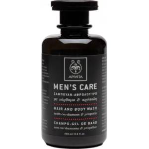 APIVITA Шампоан за коса и тяло С кардамон и прополис , Apivita Men’s Care with Cardamom & Propolis 250ml
