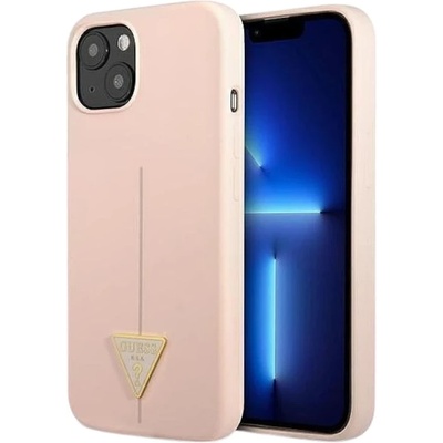 GUESS Кейс за Apple iPhone 13 Guess Saffiano Триъгълно лого, Розов (GUE1704PNK)