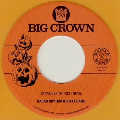 The Bacao Rhythm & Steel Band - Stranger Things Theme / Halloween Theme (Orange Coloured) (7") (0349223017021)