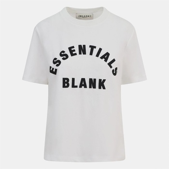 Blank Essentials Дамска тениска Blank Essentials Blank Arched Print Puff T-Shirt Ladies - Off White