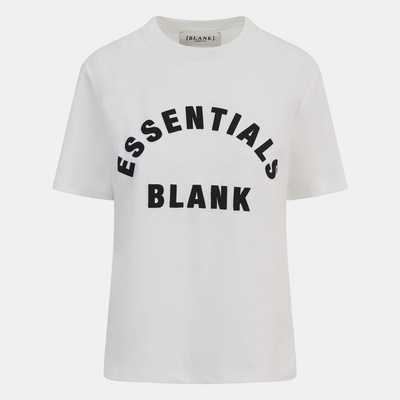 Blank Essentials Дамска тениска Blank Essentials Blank Arched Print Puff T-Shirt Ladies - Off White