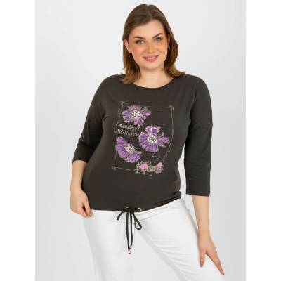 Blouse RV BZ 8457.47P dark khaki hnedá
