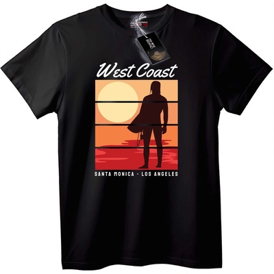 NOONEBRAND Тениска West Coast Санта Моника - 6XL, White