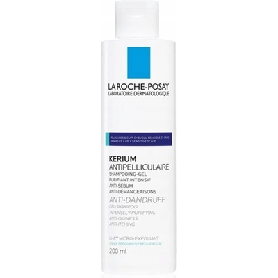 La Roche-Posay Kerium Šampon gel proti lupům pro mastné vlasy 200 ml