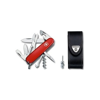 Victorinox Climber červený, čierny obal, miniskrutkovač