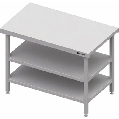Centrální stůl se 2 policemi 1300x750x880 mm | STALGAST, ST128131 inox