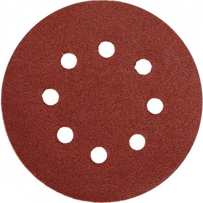 Yato Brusný papír 125 mm P220 s otvory 5 ks suchý zip, YT-83458