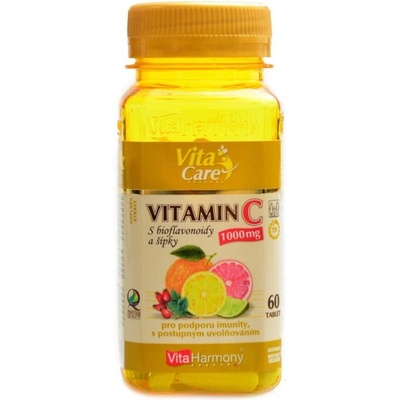Vitaharmony Vitamin C 1000mg s bioflavonoidy a šípky s postupným uvolňováním 60 tabliet
