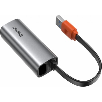 Baseus Steel Cannon USB - LAN, Gigabit network adapter (grey)