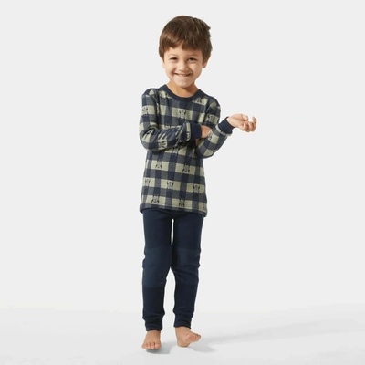 Helly Hansen Dětské termoprádlo z merino vlny GRAPHIC LIFA NAVY AOP