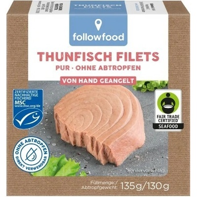 Followfood Tuňákové kousky s minimem šťávy 130 g