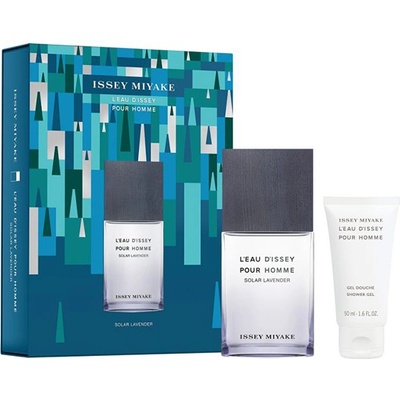 Issey Miyake L'Eau d'Issey Pour Homme Solar Lavender подаръчен комплект с тоалетна вода 50мл и душ гел 50мл за мъже 1 бр