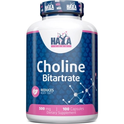 Haya Labs Choline Bitartrate, 500 mg, 100 капсули, Haya Labs