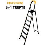 ROTOR Сгъваема метална стълба rotor - домакинска, стабилна, 3+1 до 6+1 стъпала 6+1 (15243)