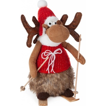 EUROFIRANY VIANOČNÁ DEKORAČNÁ REINDEER 37 CM VIACFAREBNÁ